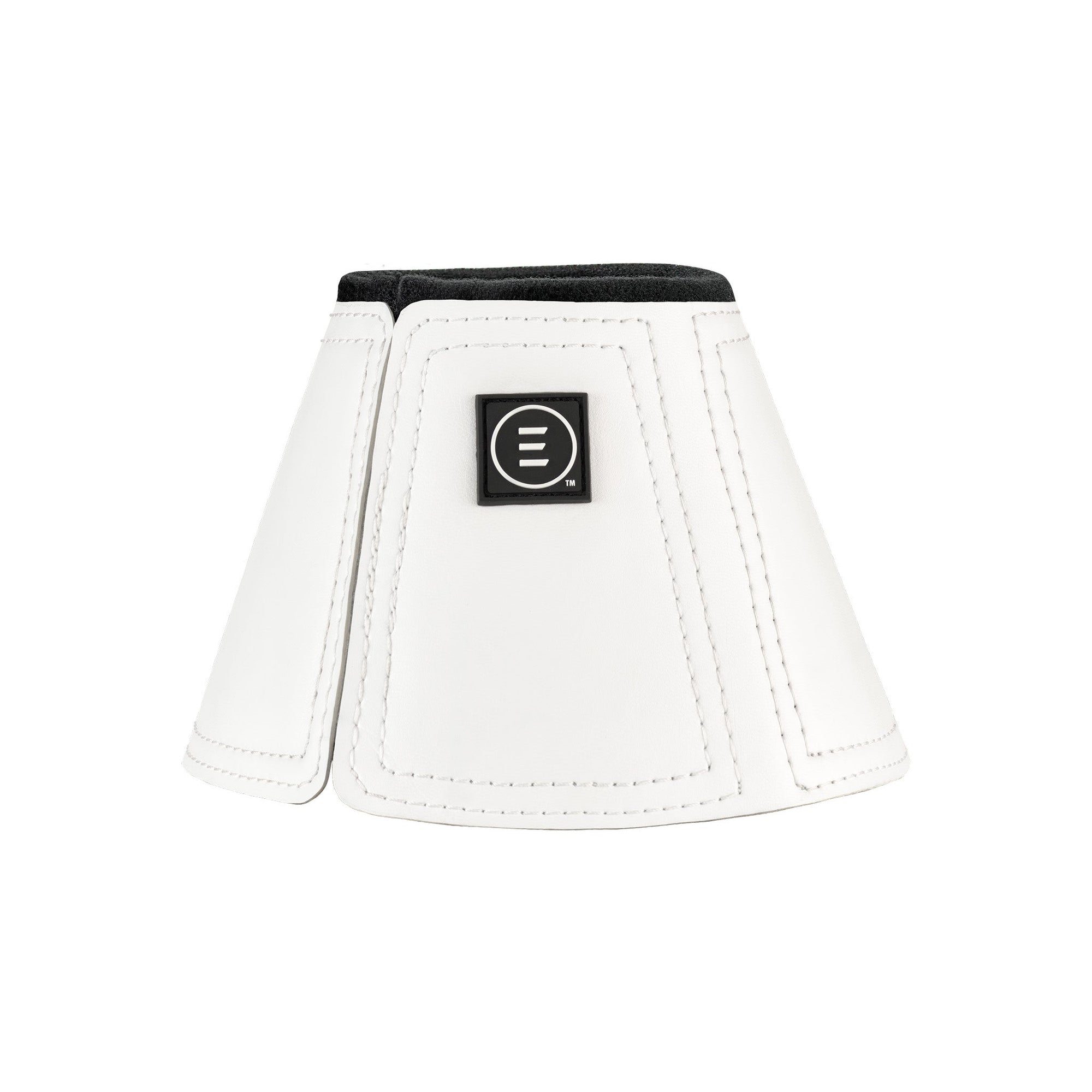 EquiFit Bell Boot in white with fleece rolled top back view