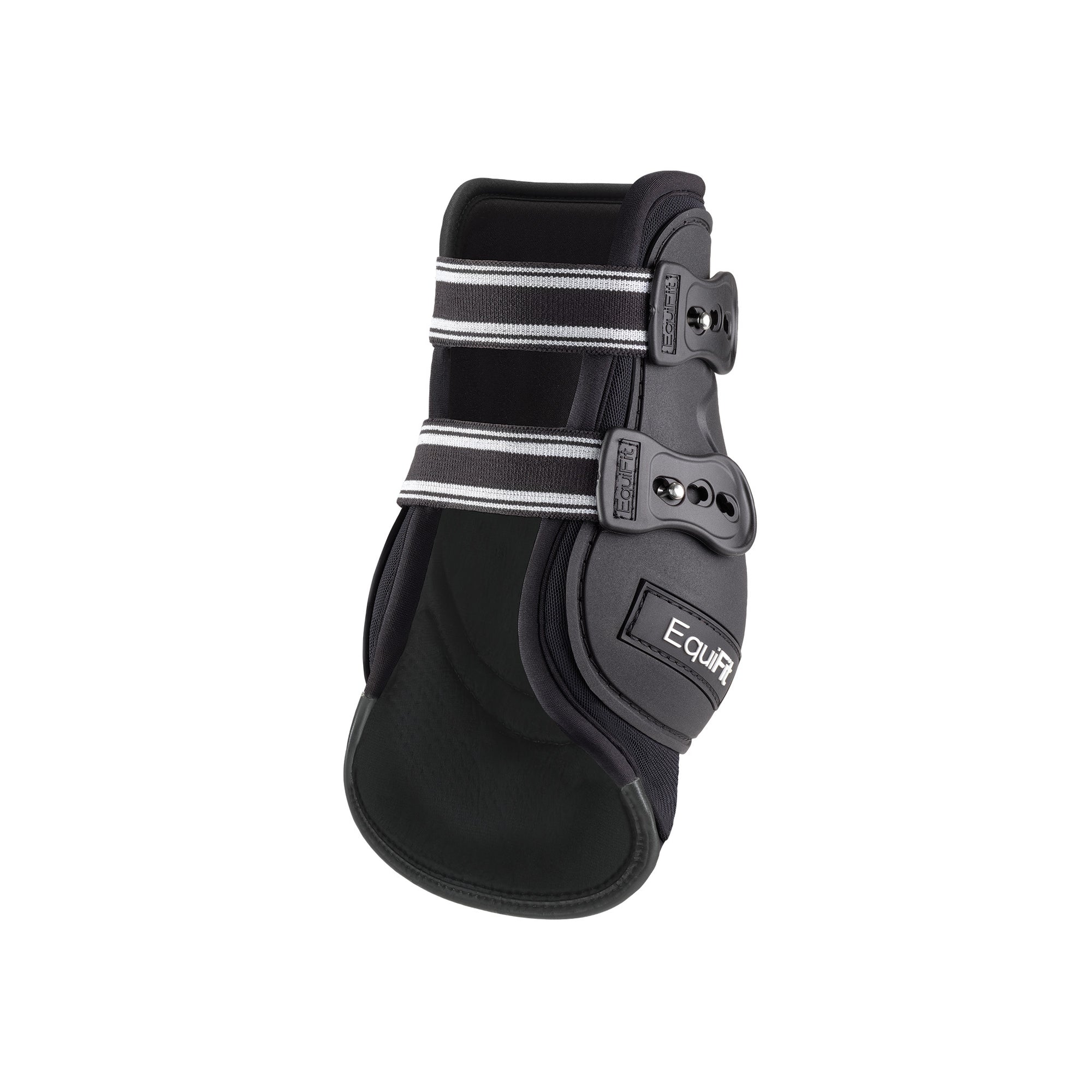 The Prolete Hind Boot with Elastic Straps and Extended Liner has reinforced EverLeather strike zones for added fetlock and pastern protection. It meets the latest FEI Hind Boot Criteria. It is a neoprene free, low profile boot. 