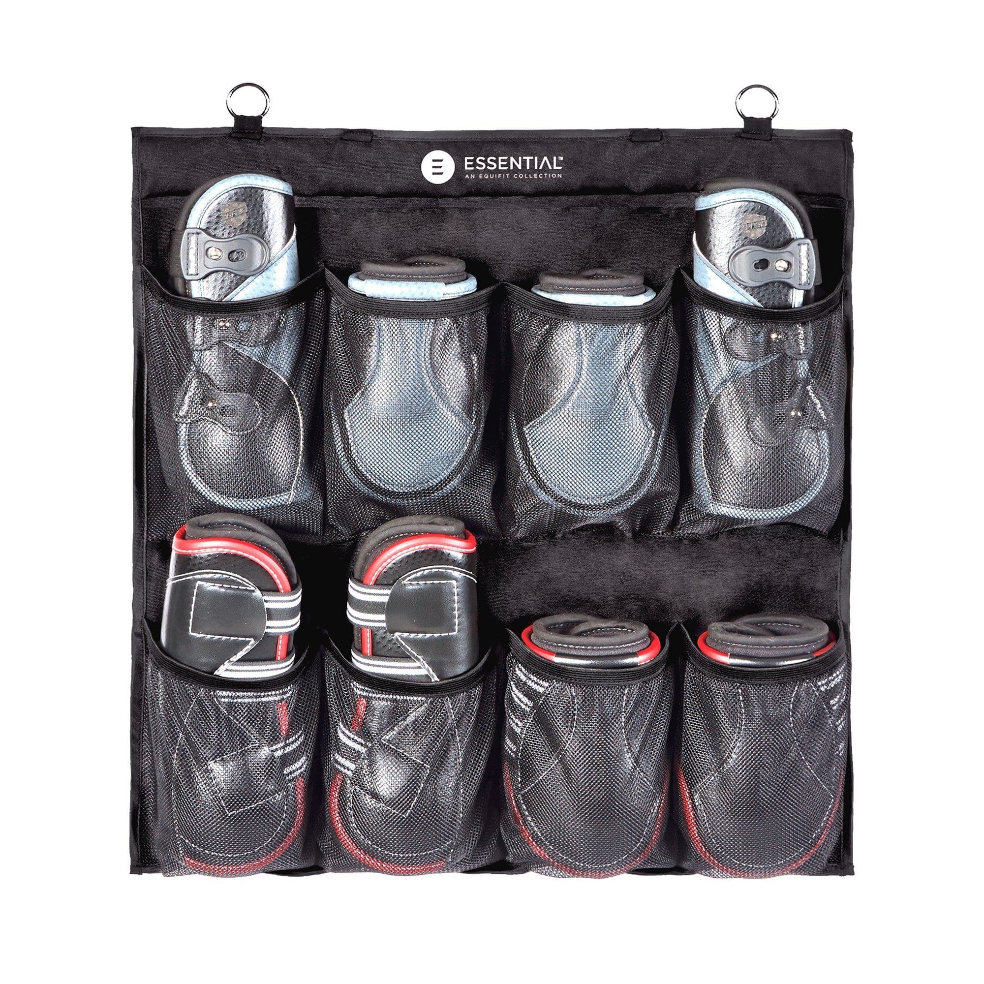 The Essential Hanging Boot Organizer offers convenient storage for all of your horse boots and equipment, at home and on the road. 