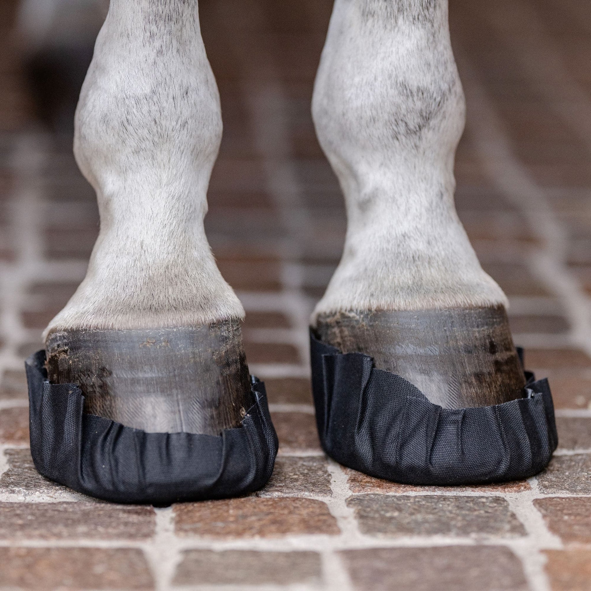 Pack-N-Stick Hoof Tape eliminates hassle with pre-cut and are anatomically shaped to ensure correct placement on the hoof, avoiding the sensitive coronet band
